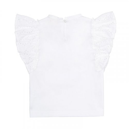 Nanán T-shirt bianca con frappe In Saldo