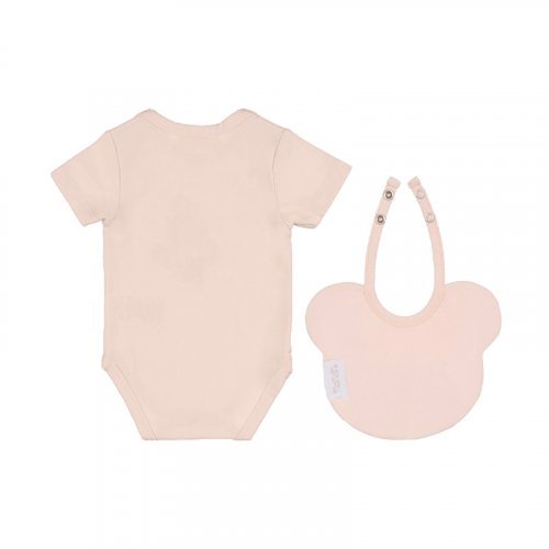 Nanán Confezione regalo beige con body + bavaglino Vendita Economica