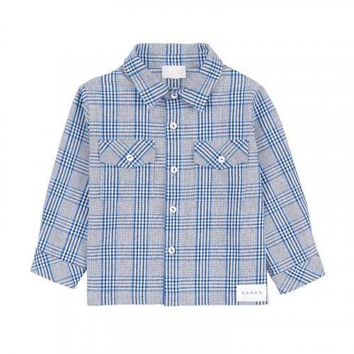 Nanán Giacca/camicia scozzese blu Outlet