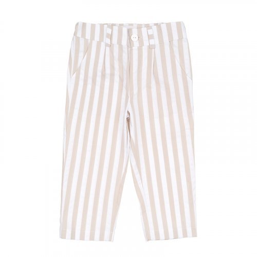 Nanán Pantalone a righe beige Moda