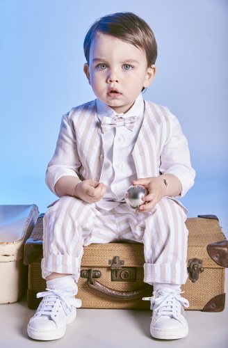 Nanán Pantalone a righe beige Moda