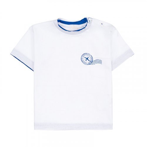 Nanán T-shirt con taschino bianco Offerte