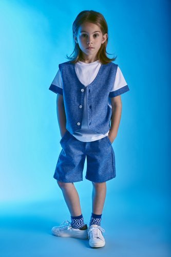 Nanán T-shirt con gilet Vendita Calda