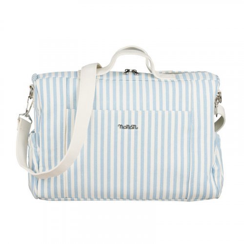 Nanán Borsa passeggio canvas azzurra