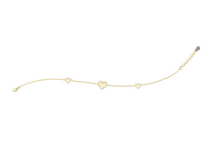 Nanán Bracciale Cuori Gialli Argento Economico