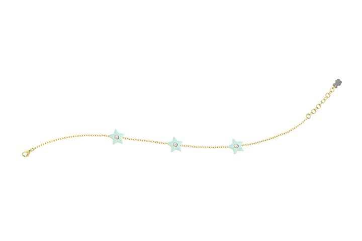 Nanán Bracciale Stelle Azzurre Argento Outlet