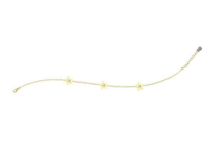 Nanán Bracciale Stelle Gialle Argento