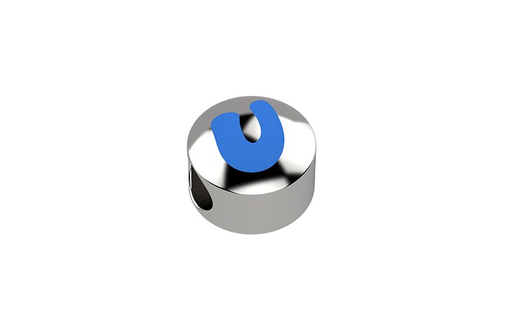 Nanán Cursore lettera azzurra U - Ag 925 Negozio online di fabbrica