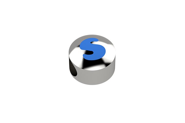 Nanán Cursore lettera azzurra S - Ag 925 Offerta speciale