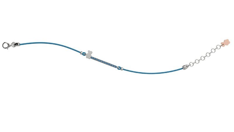Nanán Bracciale Argento 925 - Col Azzurro Vendita calda
