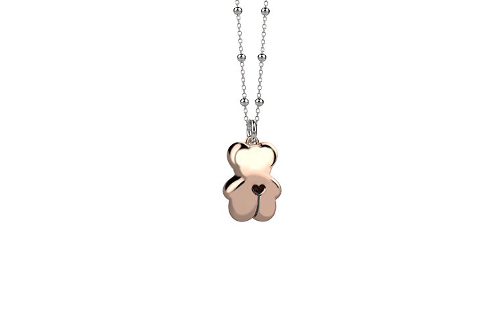 Nanán Pendente orsetto campanellina argento rosa Fino al 55% di sconto