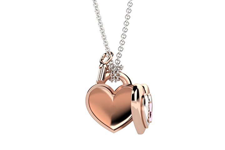 Nanán Pendente "Portami con te" cuore rosa Nuovo