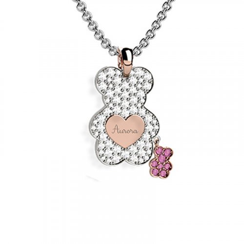 Nanán Pendente Orso Diamanti - Rosa Soddisfazione Garantita