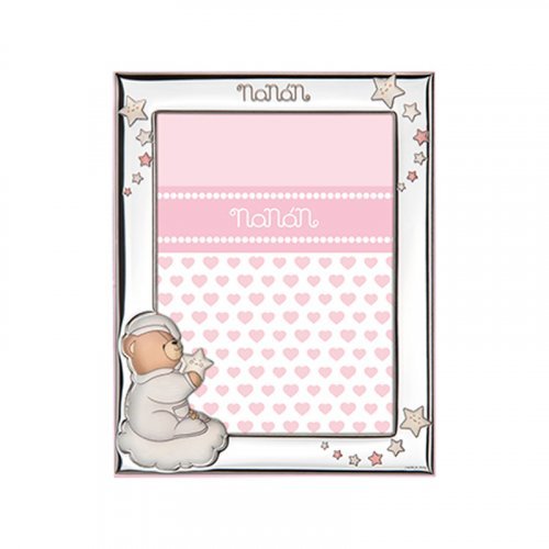 Nanán Cornice Argento Tato rosa 130x180mm Convenienza