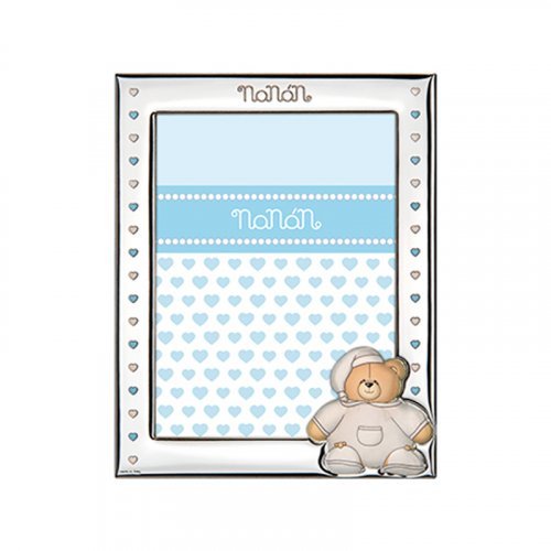 Nanán Cornice Argento Tato azzurro 130x180mm Sconto