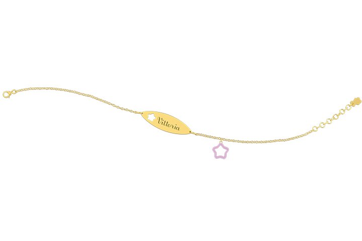 Nanán Bracciale con Targhetta - Charms stella rosa Offerte