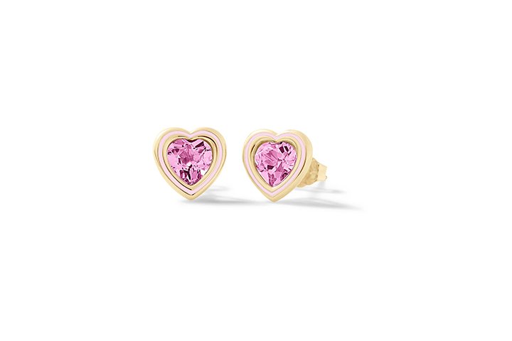 Nanán Orecchini Cuore Brillante Rosa In Saldo