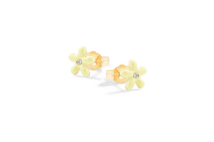 Nanán Orecchini Margherite Gialle Argento Moda