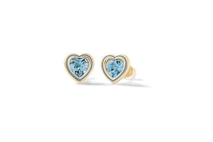 Nanán Orecchini Cuore Brillante Azzurro Offerta speciale