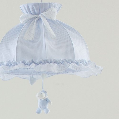 Nanán Lampadario Bombo Azzurro Sostegno trimestrale