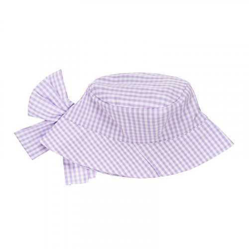 Nanán Cappello Quadrettini Lilla Super sconto