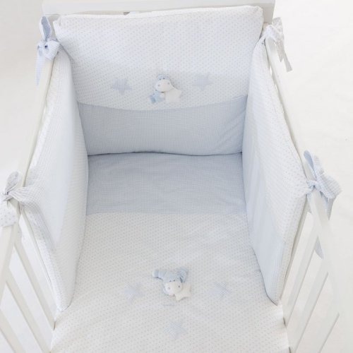 Nanán Set Piumone e Paracolpi 4pz Bombo Azzurro Promozione Limitata
