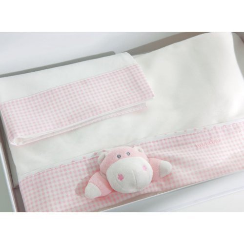 Nanán Set Lenzuola 3pz Letto Bombo Rosa