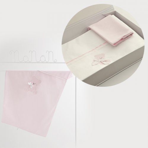 Nanán Gift Promo: Set Lenzuola carrozzina + Copertina carrozzina ROSA Convenienza