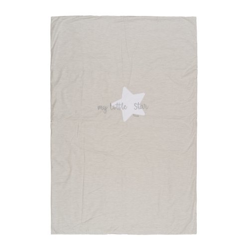 Nanán Coperta letto grigia in jersey "My little Star" Grande vendita
