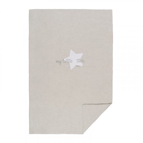 Nanán Coperta letto grigia in jersey "My little Star" Grande vendita