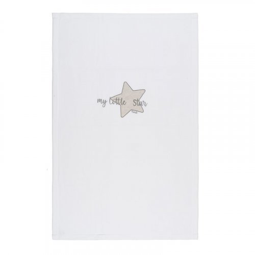 Nanán Coperta letto in pile "My little star" con ricamo grigio Fornitura limitata