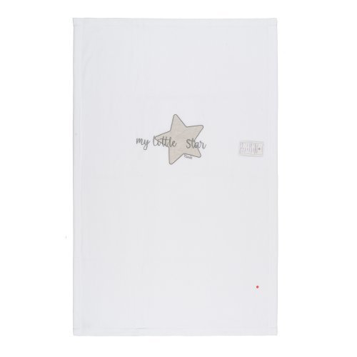 Nanán Coperta letto in pile "My little star" con ricamo grigio Fornitura limitata