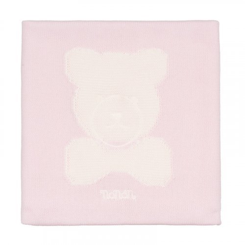 Nanán Coperta in filo rosa con orso Offerta Anniversario
