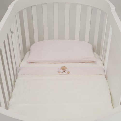 Nanán Lenzuola per Lettino Ovale Set 3pz -Puccio Rosa Liquidazione