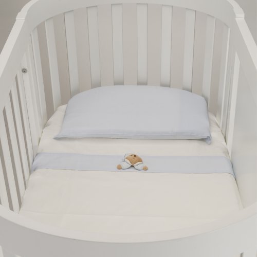 Nanán Lenzuola per Lettino Ovale Set 3pz Puccio Azzurro Comprane uno, ottenene uno gratis