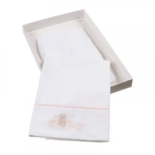 Nanán Lenzuola per lettino Set 3pz Dadini Rosa Sconti VIP