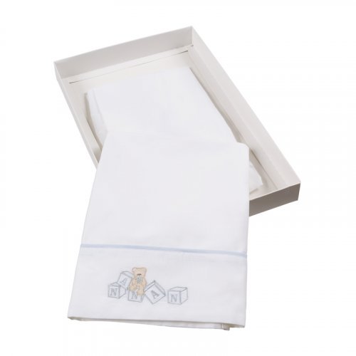 Nanán Set Lenzuola Letto 3 Pz Dadini Azzurro Super Saving Price