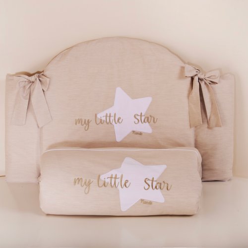 Nanán Set piumone e paracolpi My little Star beige Only for today