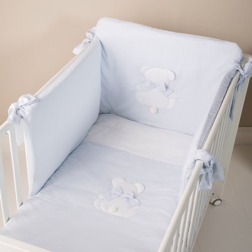 Nanán Set Piumone e Paracolpi 4pz Fiocco Azzurro 50% di sconto con spedizione gratuita