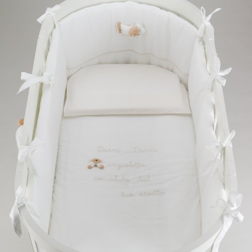 Nanán Set Piumone e Paracolpi 4pz per Lettino Ovale Bianco 50% di sconto per tempo limitato