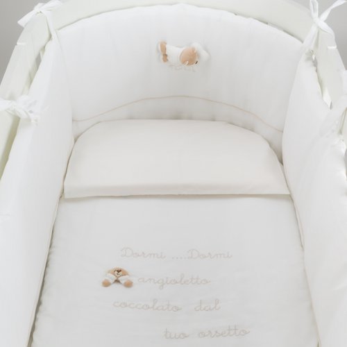 Nanán Set Piumone e Paracolpi 4pz per Lettino Ovale Bianco 50% di sconto per tempo limitato