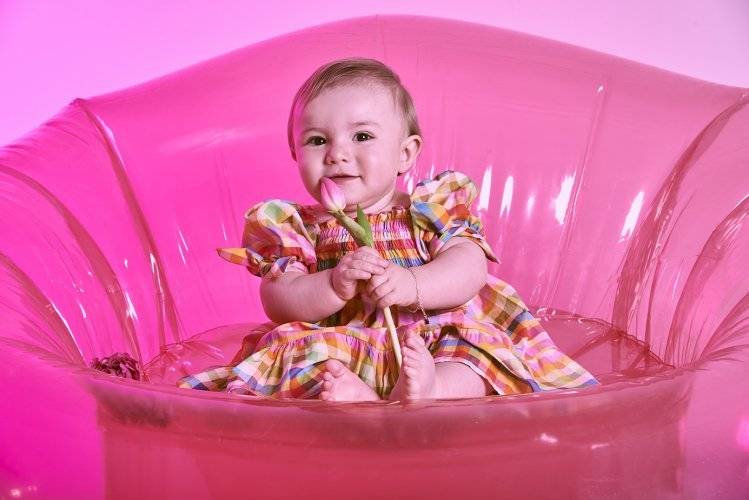 Nanán Abito a quadri con smock Shopping online