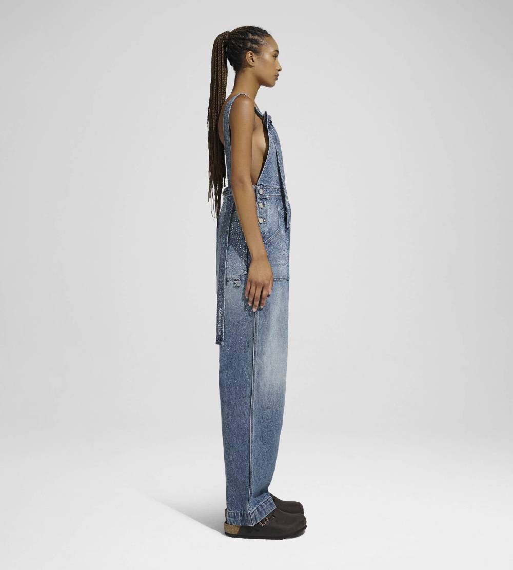 Khrisjoy SALOPETTE DENIM STRASS MEDIUM DENIM MULTICOLOR Super Saving Price