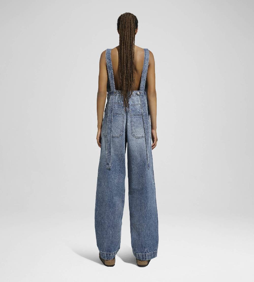 Khrisjoy SALOPETTE DENIM STRASS MEDIUM DENIM MULTICOLOR Super Saving Price