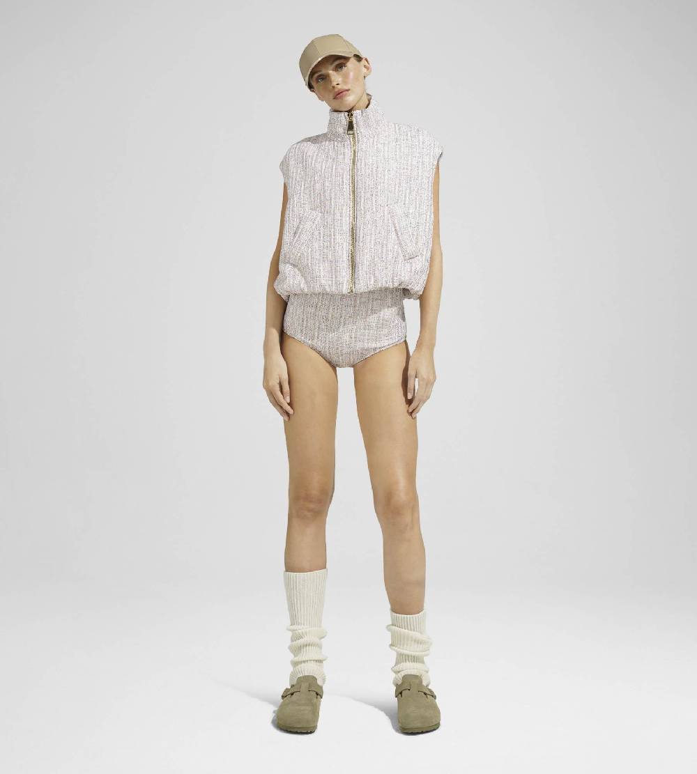 Khrisjoy JOY VEST TWEED CROPPED PAILLETTES TRAMÉ Promozione temporanea
