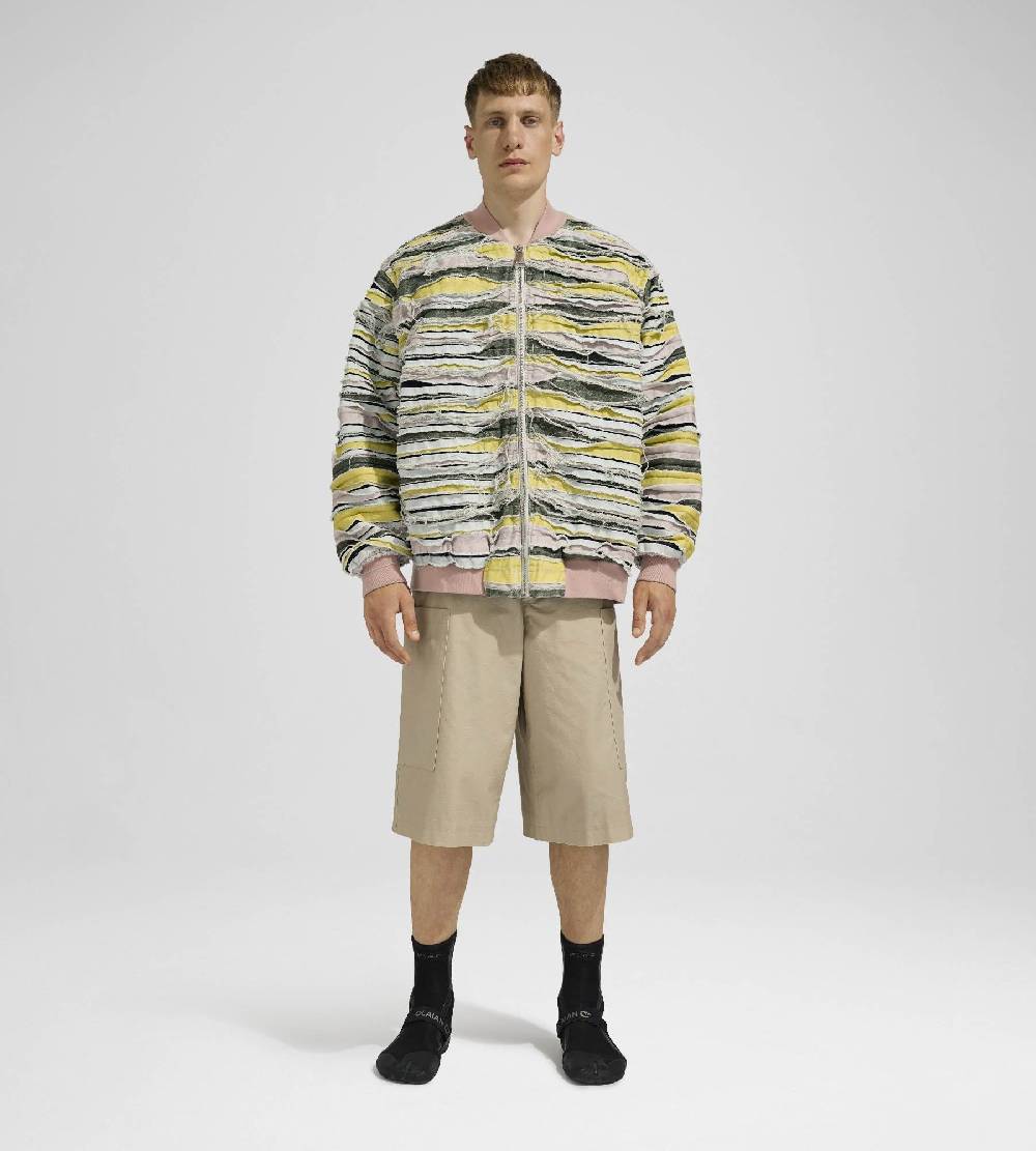Khrisjoy BOMBER DENIM STRIPES MULTICOLOR DENIM Esporta salva