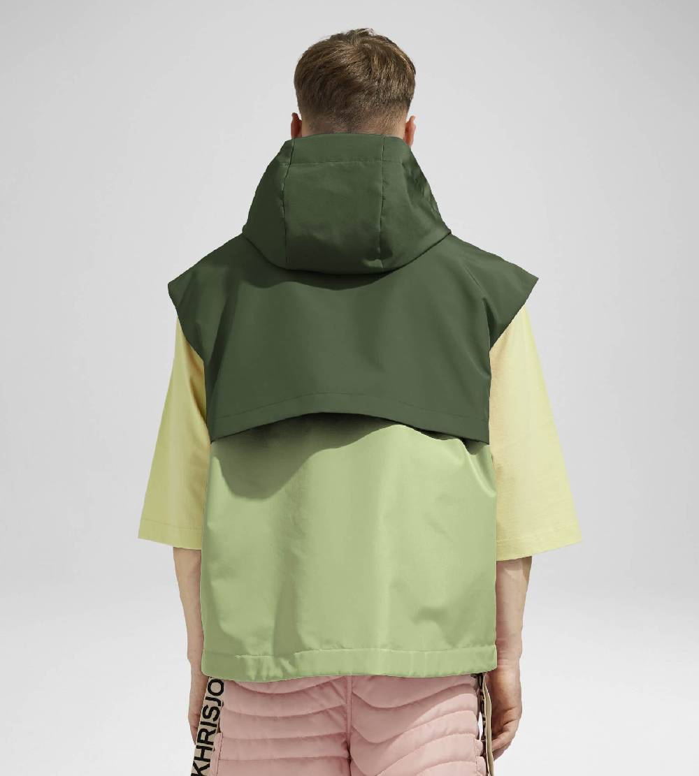 Khrisjoy SHELL WINDBREAKER VEST OLIVE GREEN JADE Promozione