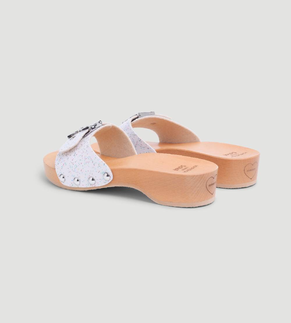 Khrisjoy KJ X SCHOLL - PESCURA HEEL WHITE SPARKLES Negozi Online