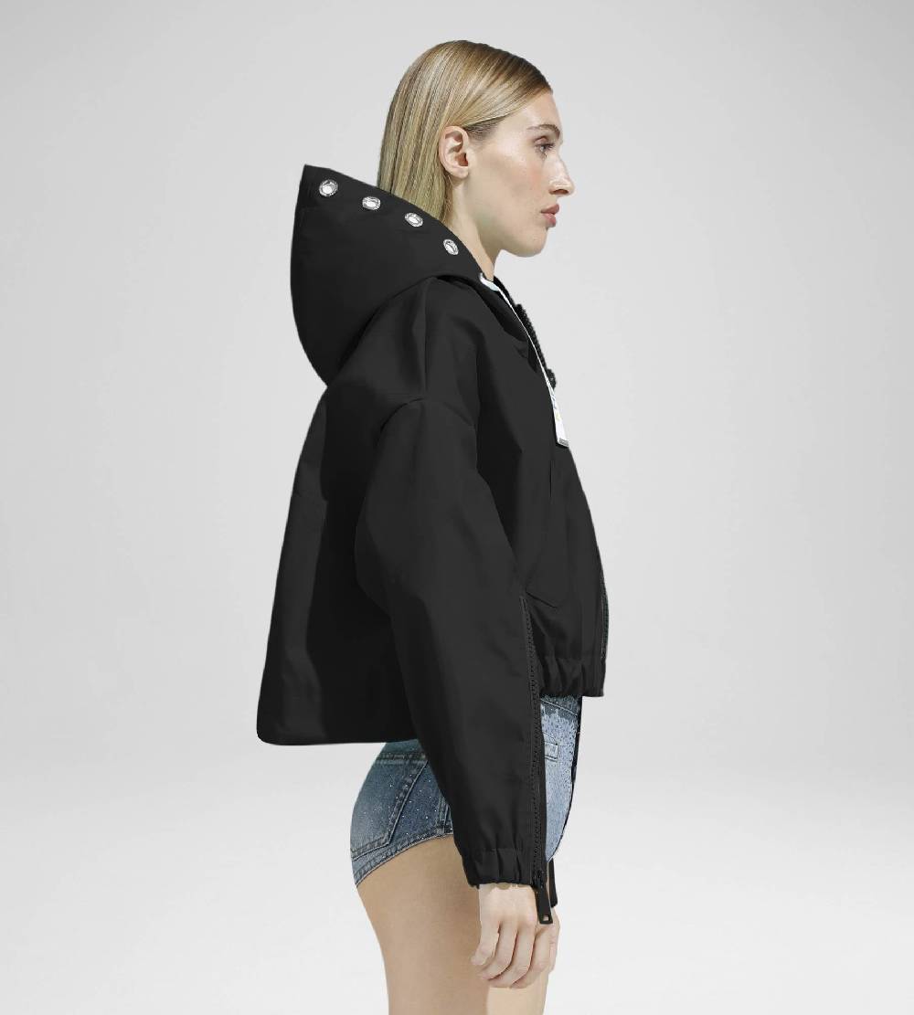Khrisjoy NEW KHRIS CROP WINDBREAKER BLACK Presa