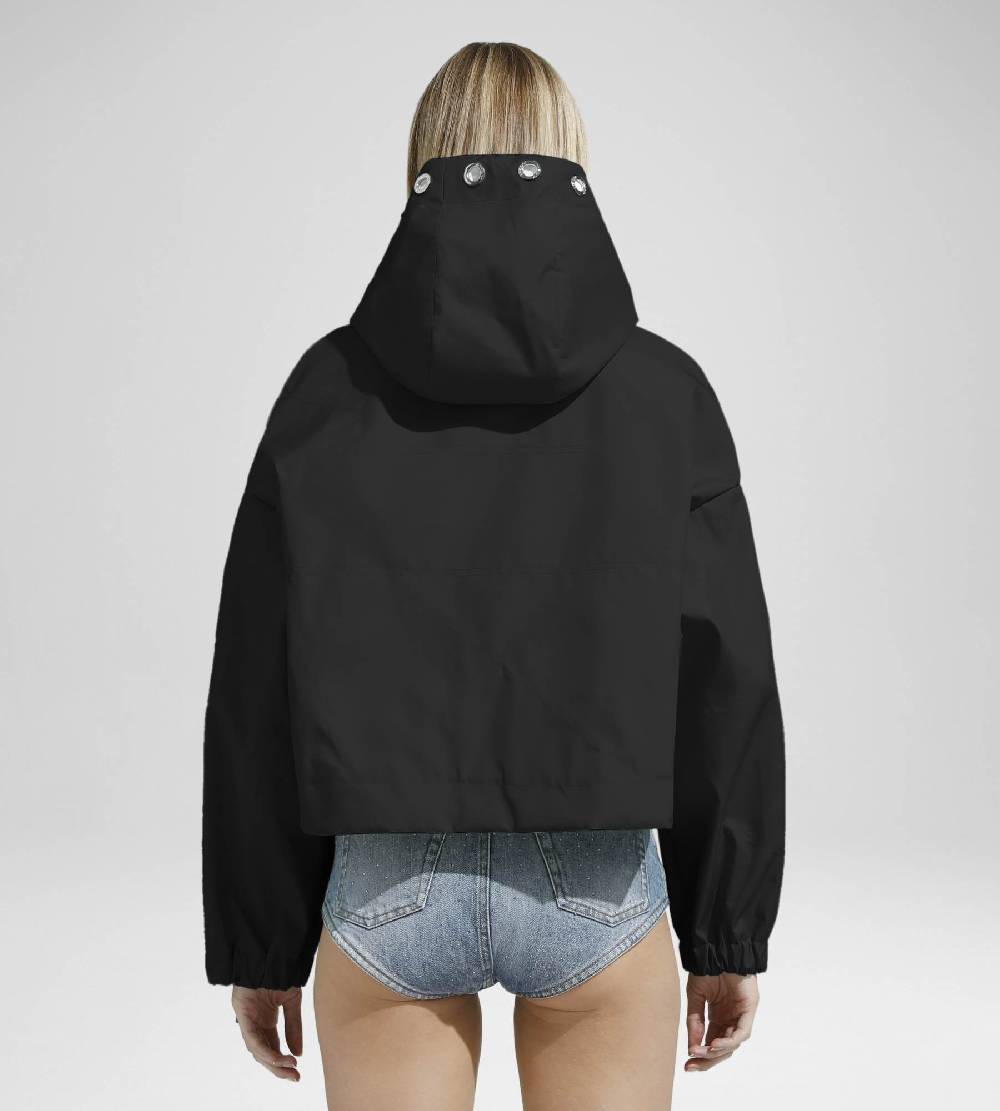 Khrisjoy NEW KHRIS CROP WINDBREAKER BLACK Presa